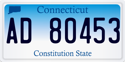 CT license plate AD80453