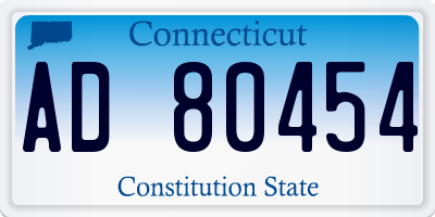 CT license plate AD80454