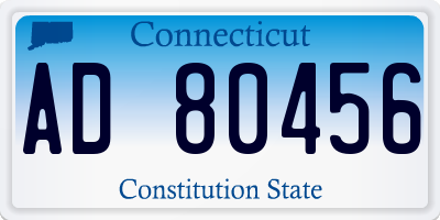 CT license plate AD80456