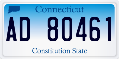 CT license plate AD80461