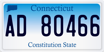 CT license plate AD80466