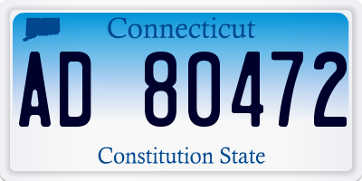 CT license plate AD80472