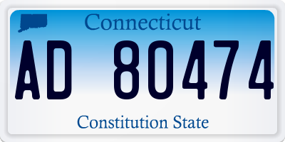 CT license plate AD80474