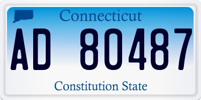 CT license plate AD80487