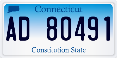 CT license plate AD80491