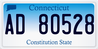 CT license plate AD80528