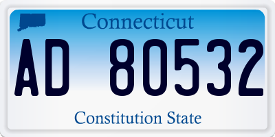 CT license plate AD80532