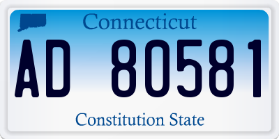 CT license plate AD80581