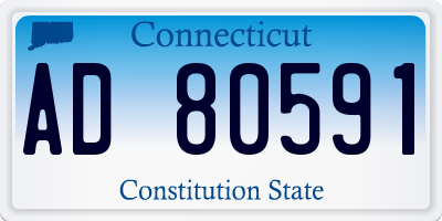 CT license plate AD80591