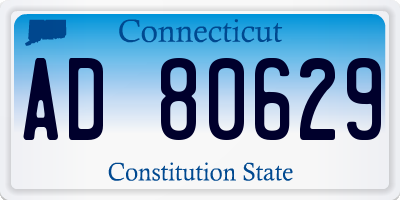 CT license plate AD80629