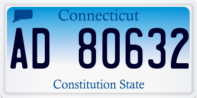 CT license plate AD80632