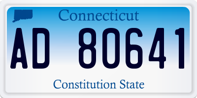 CT license plate AD80641