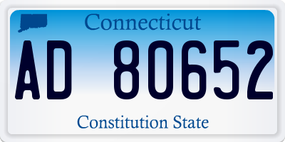 CT license plate AD80652
