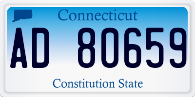 CT license plate AD80659