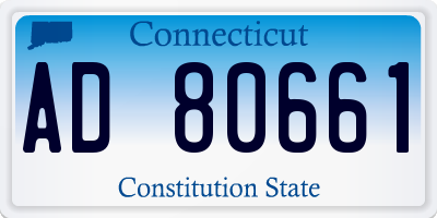 CT license plate AD80661