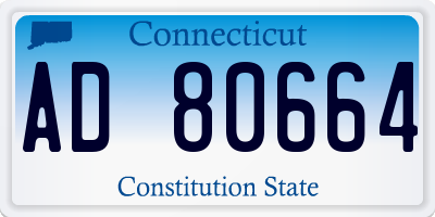 CT license plate AD80664