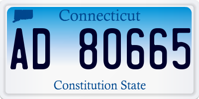 CT license plate AD80665