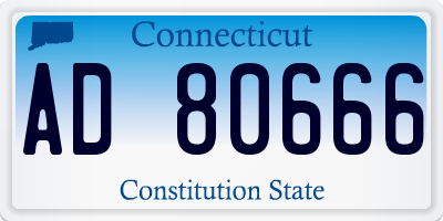 CT license plate AD80666