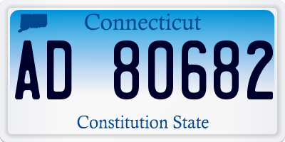 CT license plate AD80682