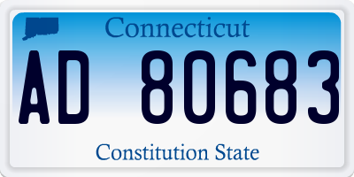 CT license plate AD80683