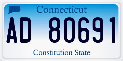 CT license plate AD80691