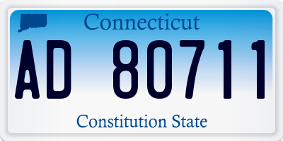 CT license plate AD80711