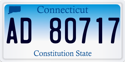 CT license plate AD80717
