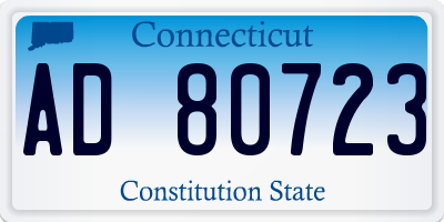 CT license plate AD80723