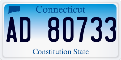 CT license plate AD80733
