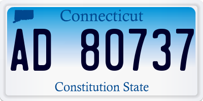 CT license plate AD80737