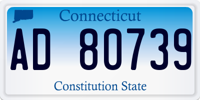 CT license plate AD80739