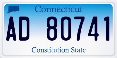 CT license plate AD80741