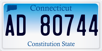 CT license plate AD80744