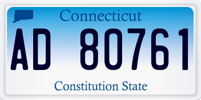 CT license plate AD80761