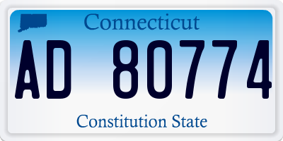 CT license plate AD80774