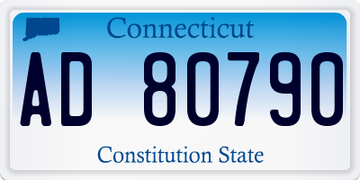 CT license plate AD80790