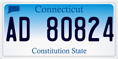 CT license plate AD80824