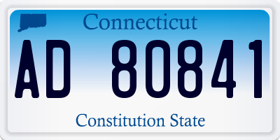 CT license plate AD80841