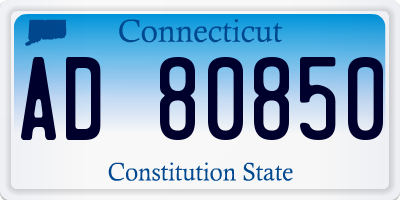 CT license plate AD80850