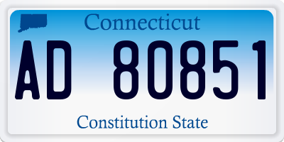 CT license plate AD80851