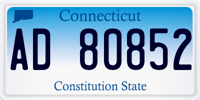 CT license plate AD80852