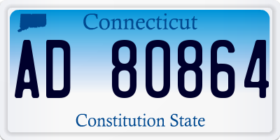 CT license plate AD80864