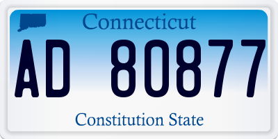 CT license plate AD80877