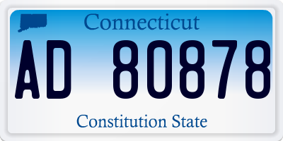 CT license plate AD80878