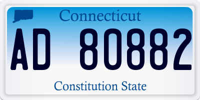 CT license plate AD80882