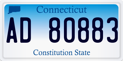 CT license plate AD80883