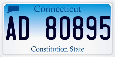 CT license plate AD80895