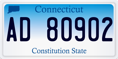 CT license plate AD80902