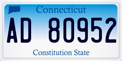 CT license plate AD80952