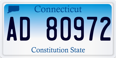 CT license plate AD80972